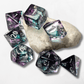 7 Customisable Misty Dice Set - The Cerulean Wolf