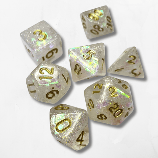 7 Holographic DND Dice - The Cerulean Wolf