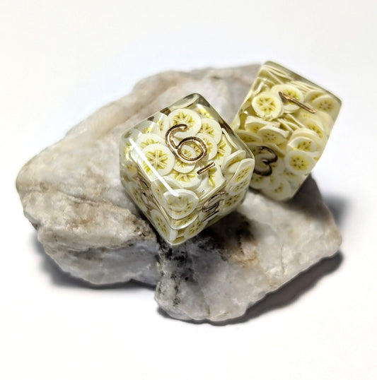 Banana D6 Dice - The Cerulean Wolf