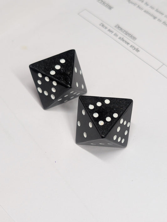 CUSTOM - 2x Pipped D8s - The Cerulean Wolf