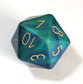 Custom Numbers and Colours Chonk D20 - The Cerulean Wolf