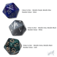 Custom Numbers & Colours D20 Dice - The Cerulean Wolf