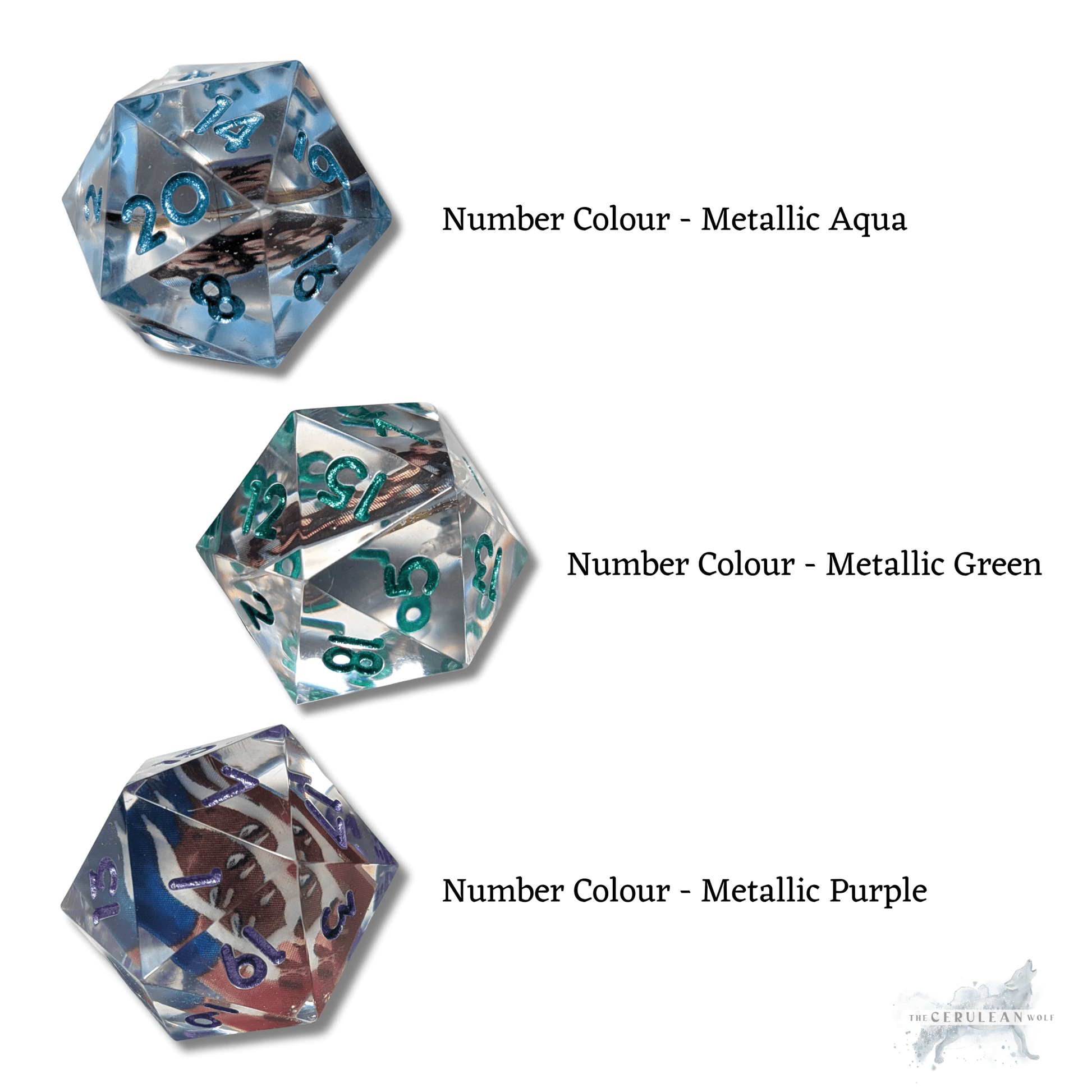 Customisable D20 Add Your Own Photo Keyring - The Cerulean Wolf