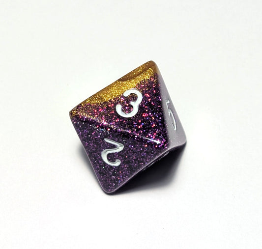 Customisable Single D8 Dice - The Cerulean Wolf