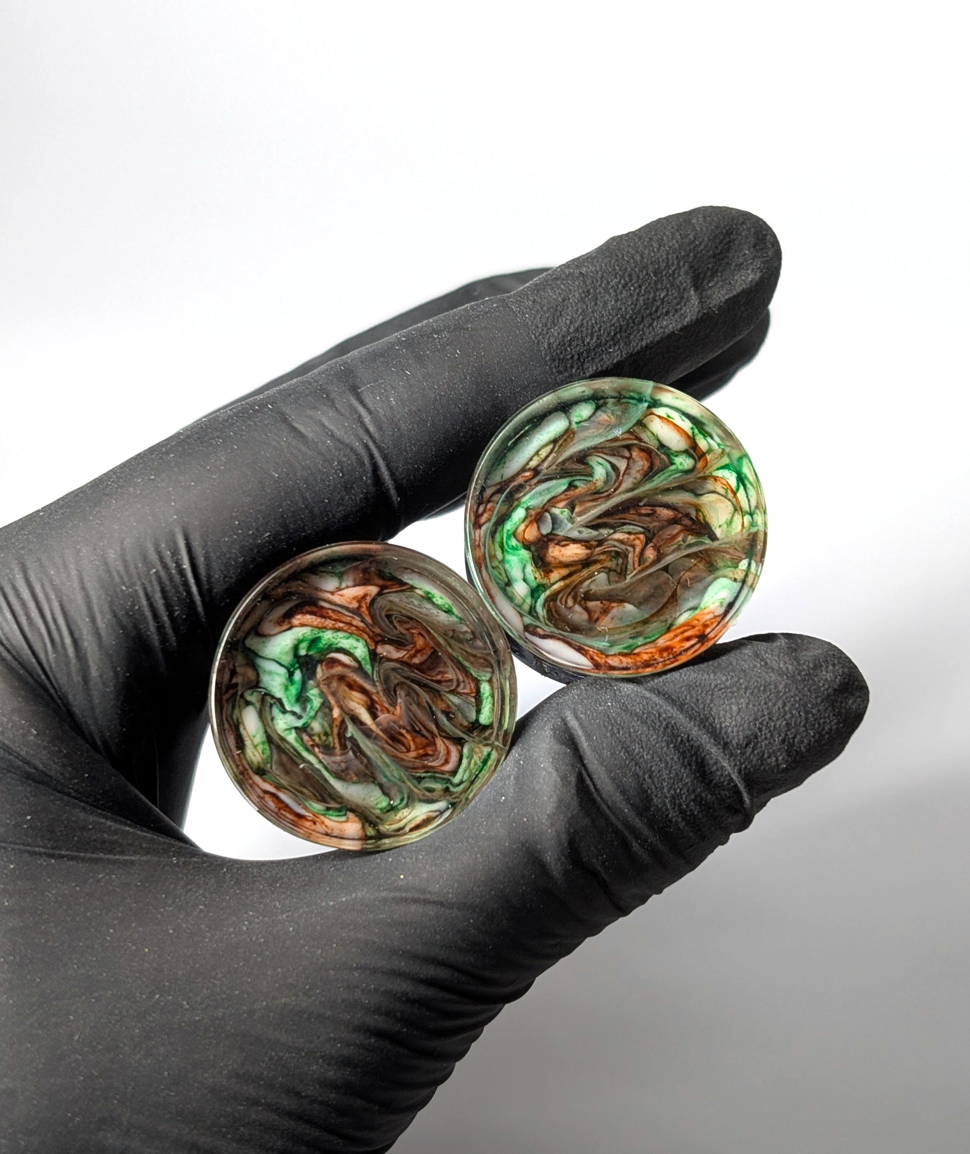 Forest Mist Double Flared Plugs - The Cerulean Wolf