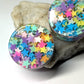 Multicoloured Stars Double Flared Plugs - The Cerulean Wolf
