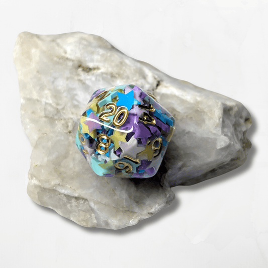 Star D20 Dice - The Cerulean Wolf