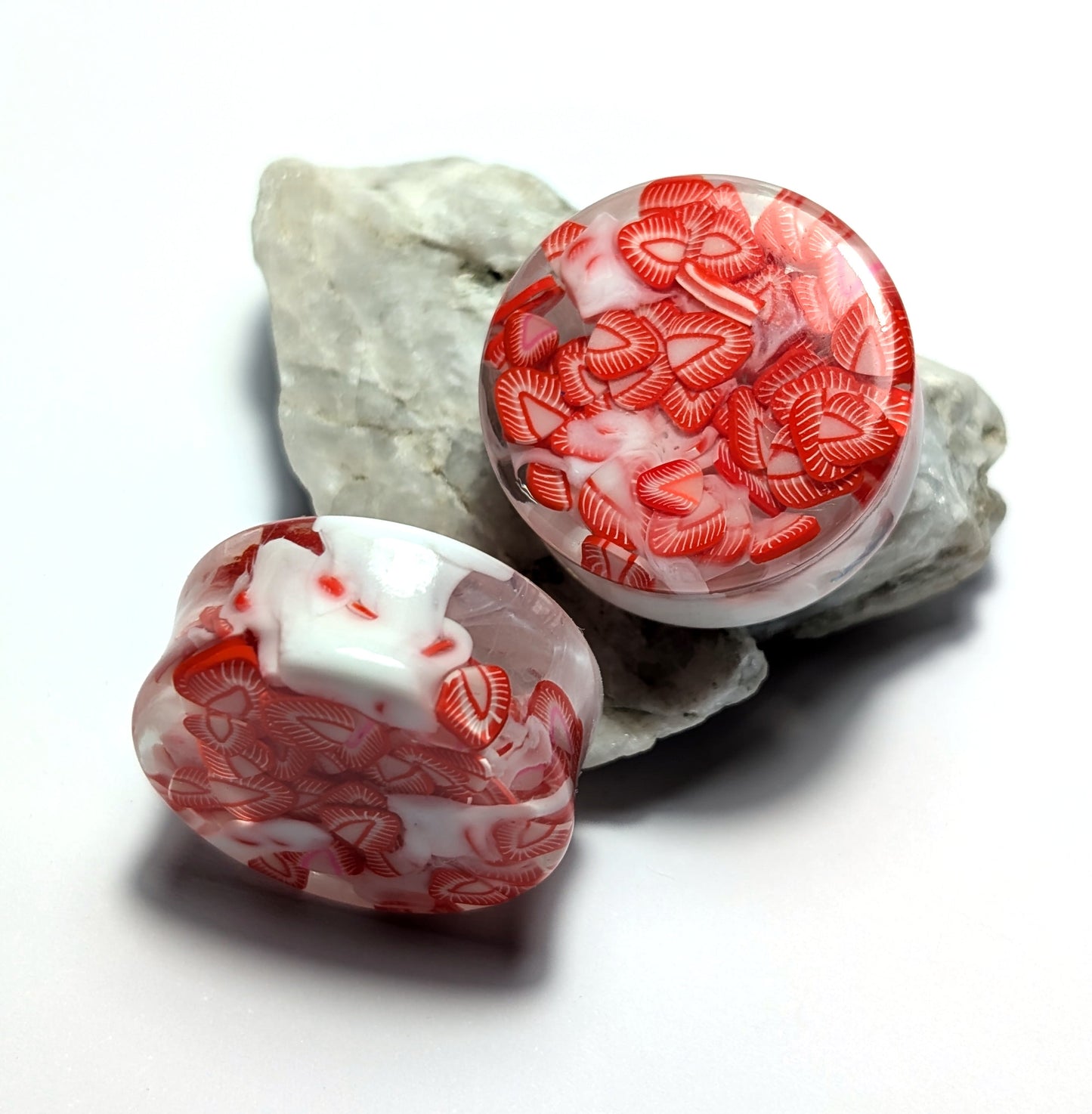 Strawberry Milkshake Double Flared Plugs - The Cerulean Wolf