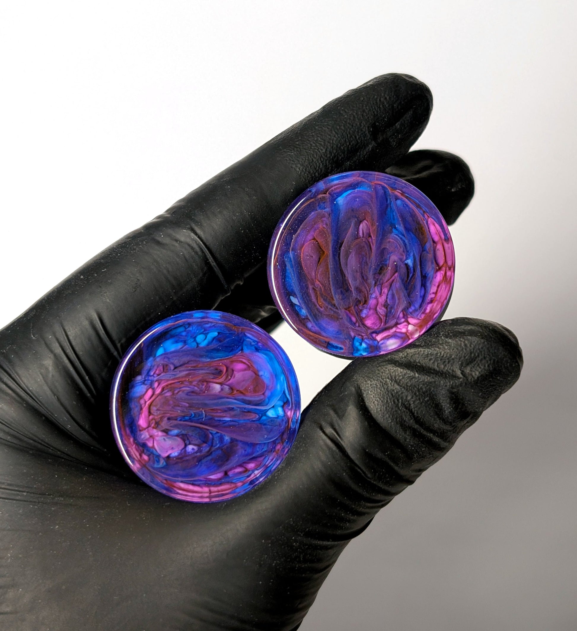 Twilight Mist Double Flared Plugs - The Cerulean Wolf