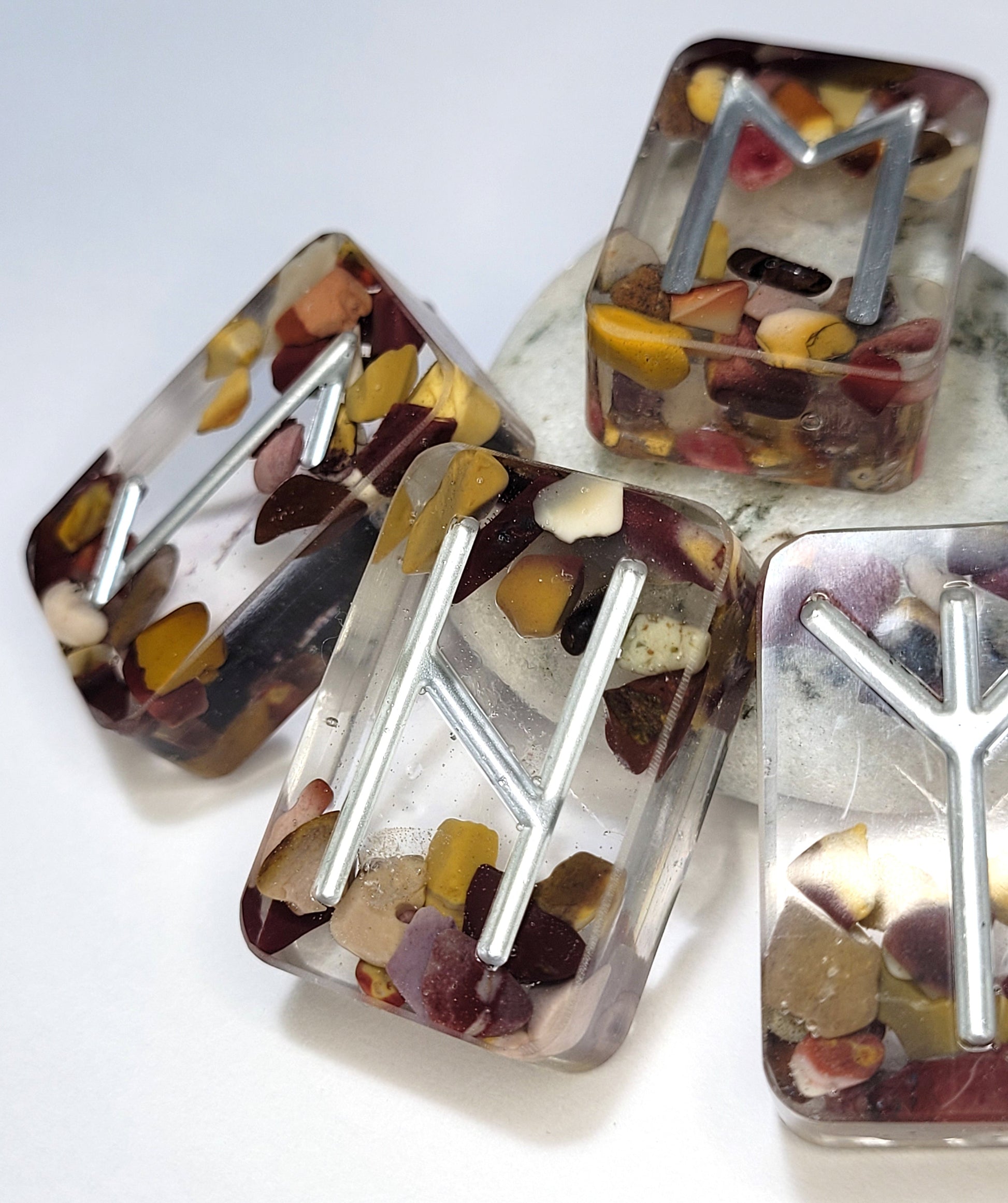 25 Bloodstone Elder Futhark Runes - The Cerulean Wolf