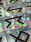 25 Holographic and Black Elder Futhark Runes - The Cerulean Wolf