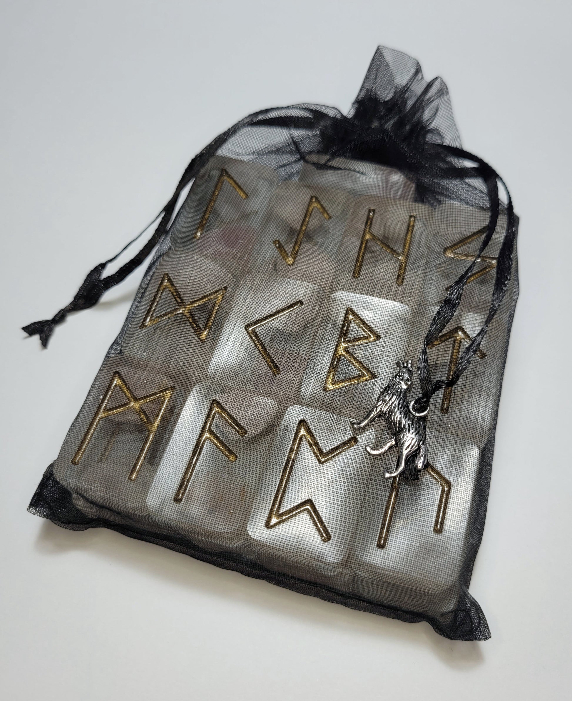 25 Rose Quartz Elder Futhark Runes - The Cerulean Wolf