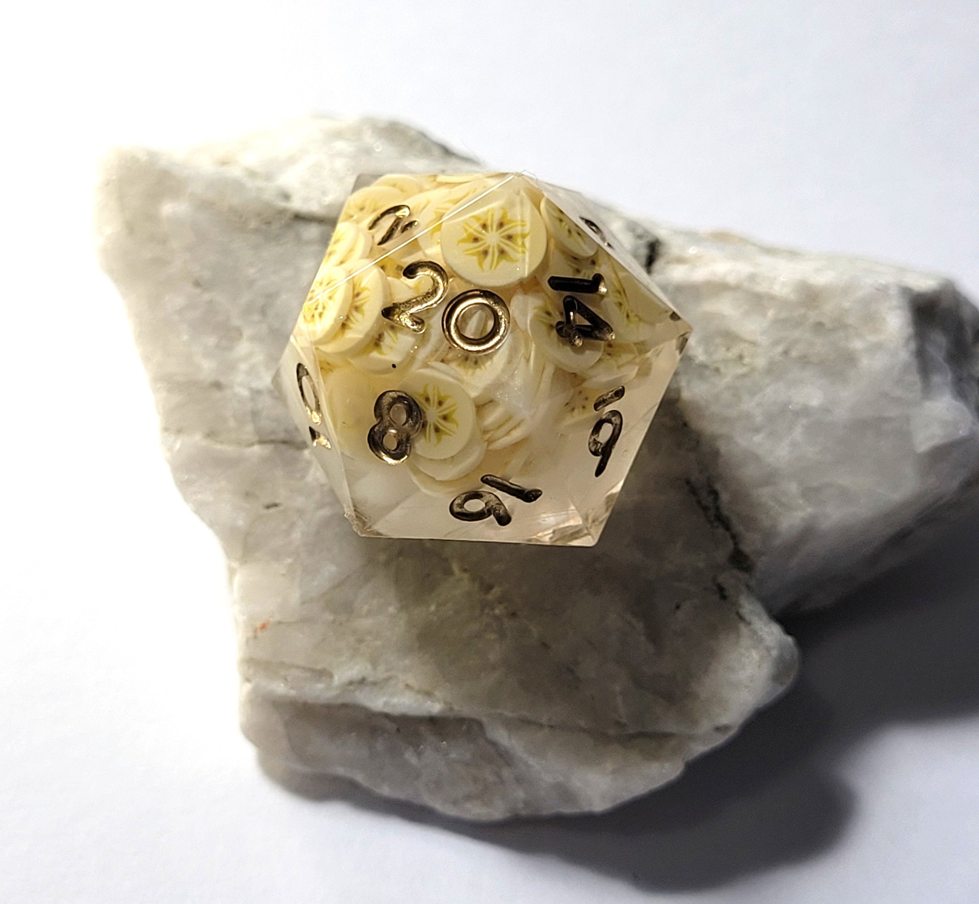 Banana Milkshake D20 Dice - The Cerulean Wolf