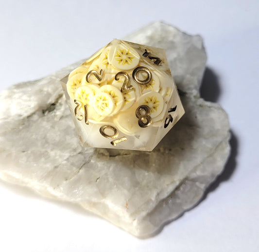 Banana Milkshake D20 Dice - The Cerulean Wolf