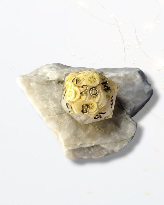 Banana Milkshake D20 Dice - The Cerulean Wolf