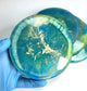 Blue Green and Gold Coasters - The Cerulean Wolf