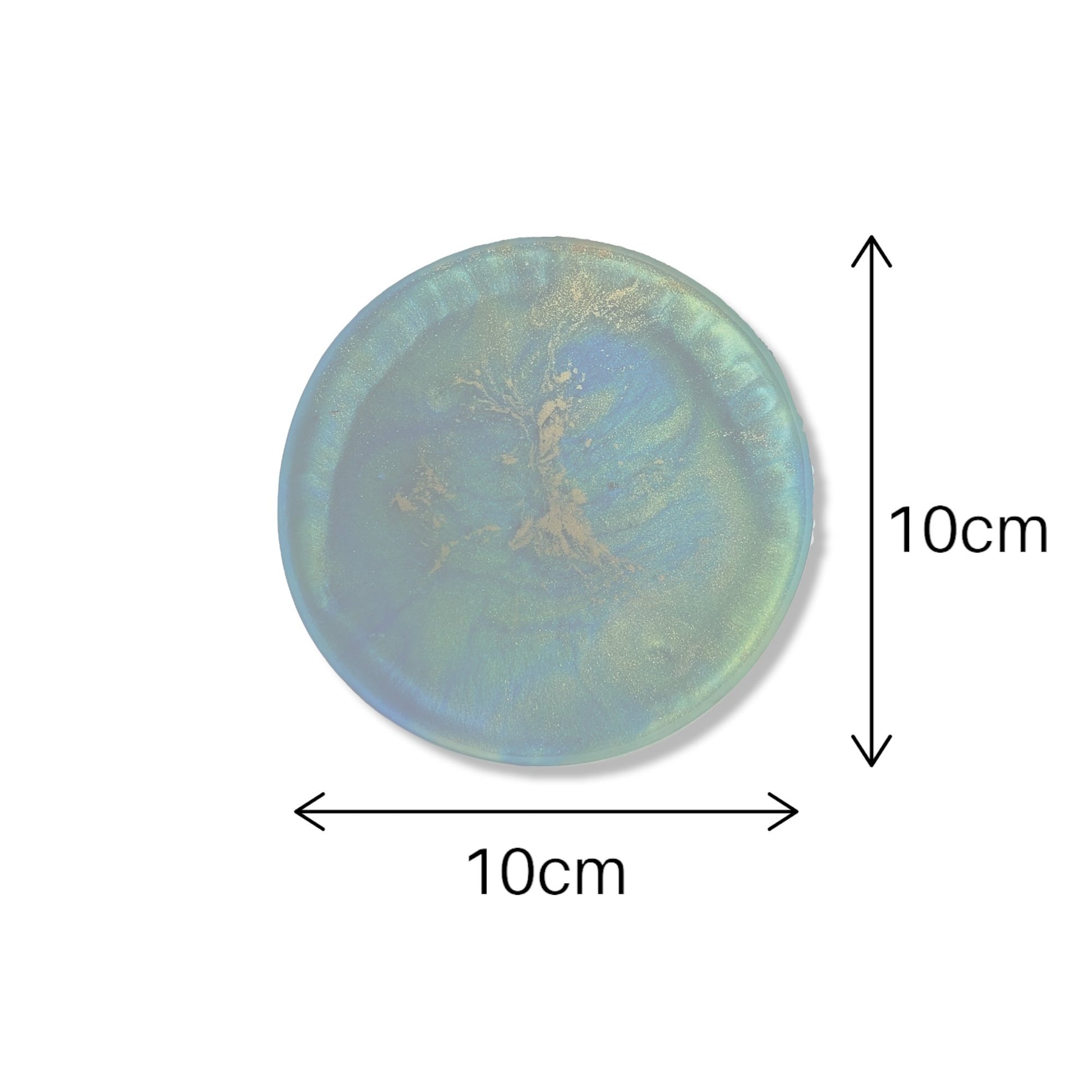 Blue Green and Gold Coasters - The Cerulean Wolf