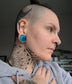 Blue Ocean Double Flared Plugs - The Cerulean Wolf
