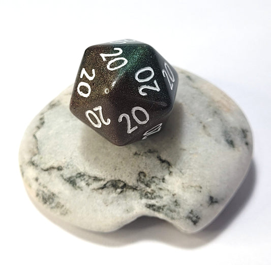 Custom Numbers & Colours D20 Dice - The Cerulean Wolf