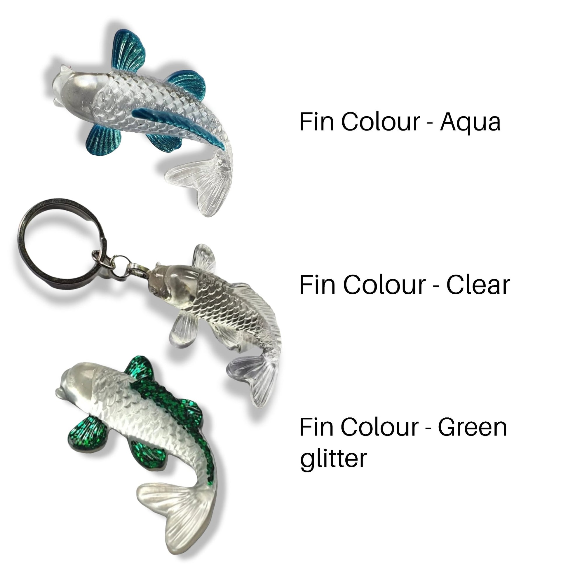 Customisable Koi Fish Ornament/Keyring - The Cerulean Wolf