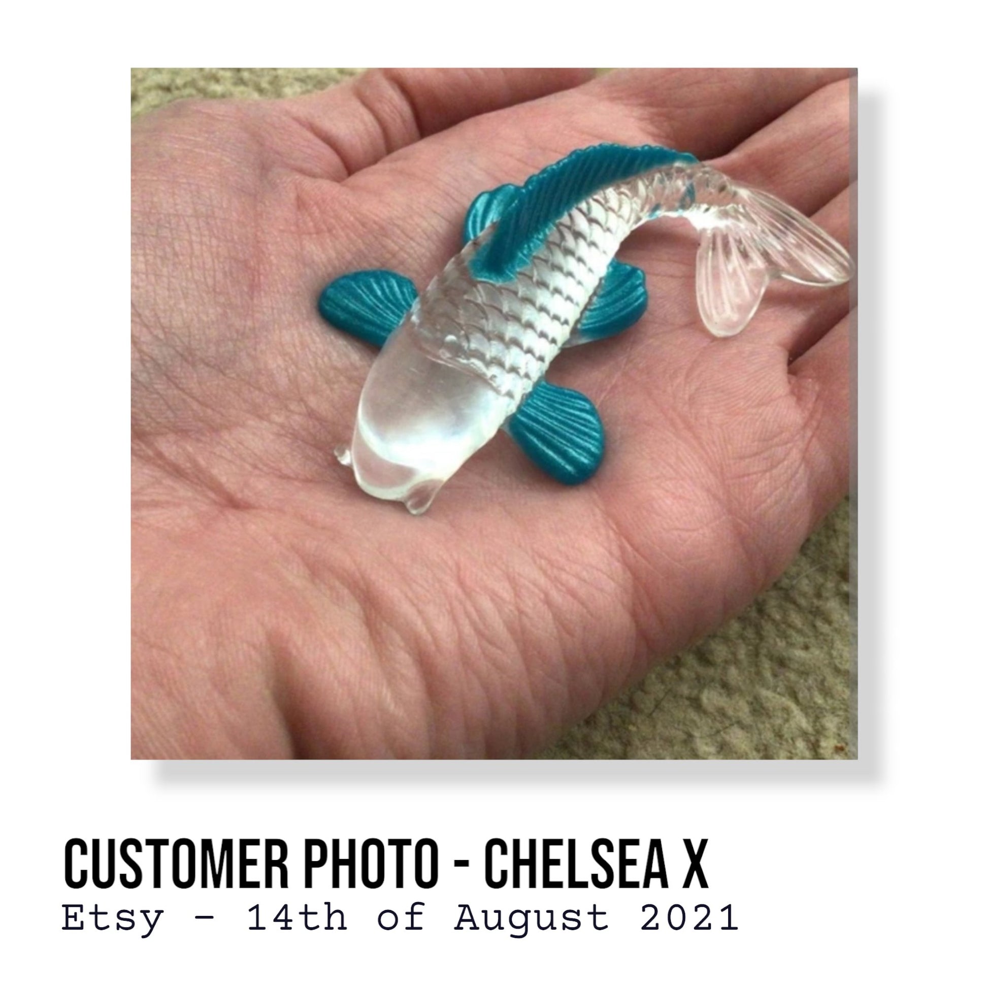 Customisable Koi Fish Ornament/Keyring - The Cerulean Wolf