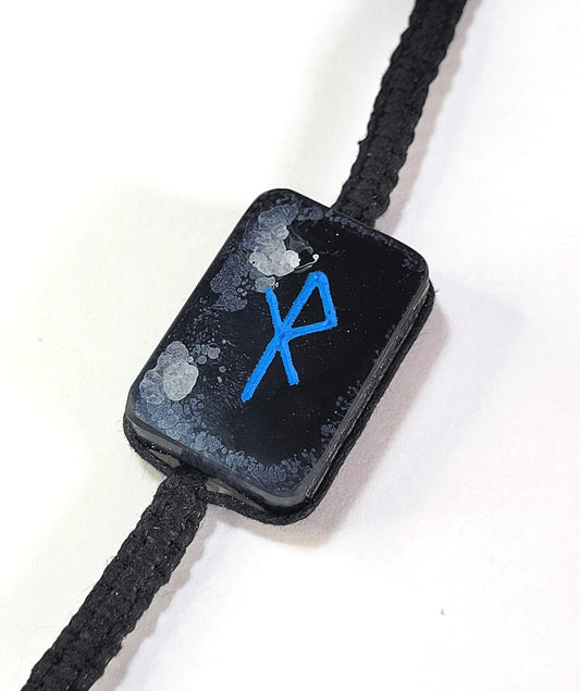 Customisable Safe Travels Bindrune Motorbike Protection Charm - The Cerulean Wolf
