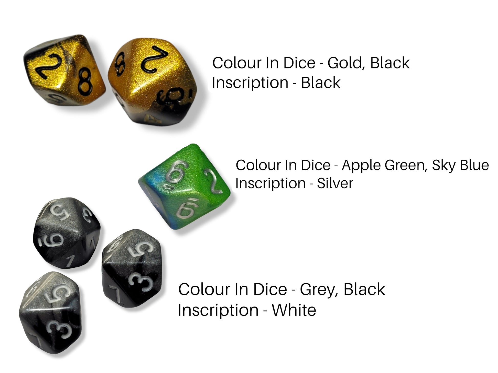 Customisable Single D10 Dice - The Cerulean Wolf