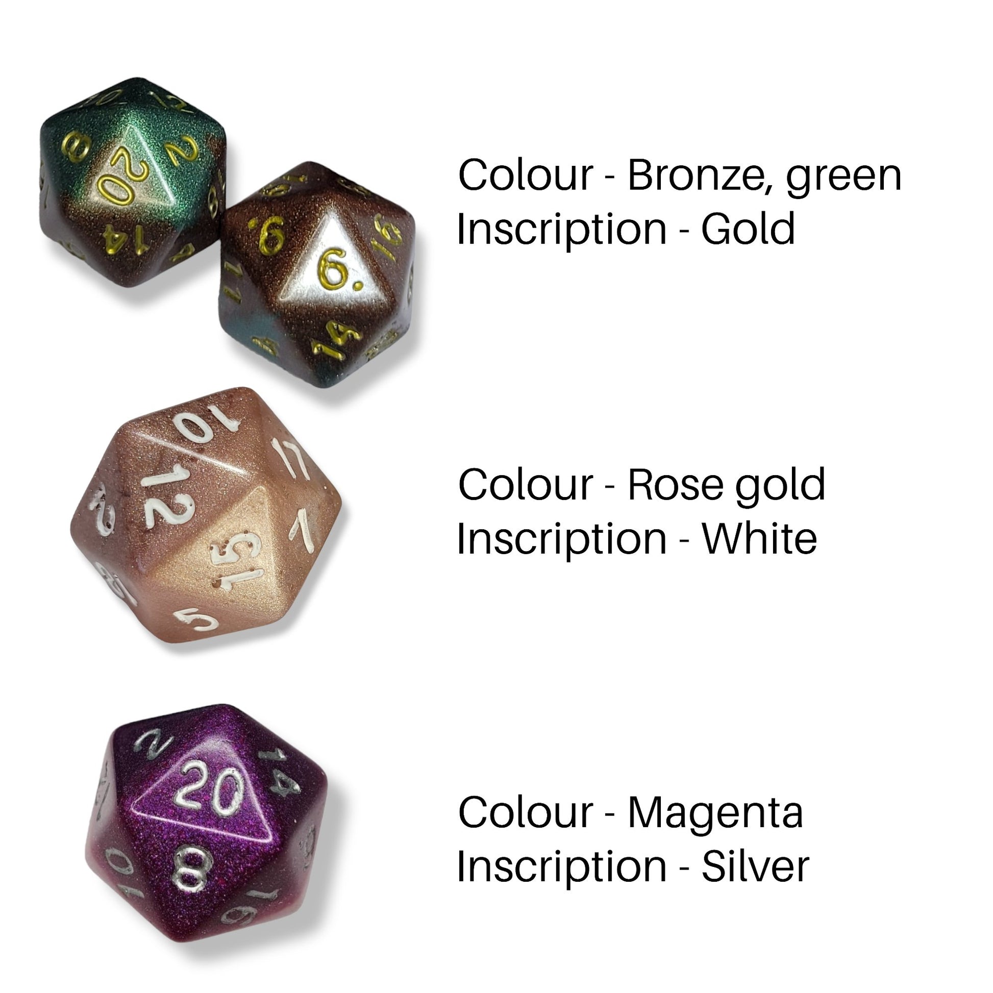 Customisable Single D20 Dice - The Cerulean Wolf