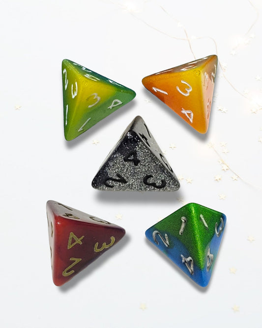 Customisable Single D4 Dice - The Cerulean Wolf