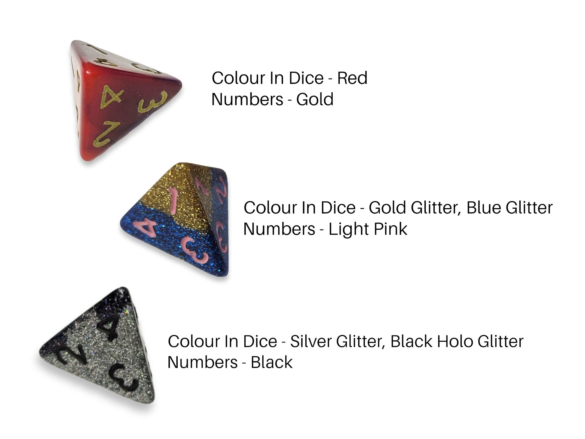 Customisable Single D4 Dice - The Cerulean Wolf