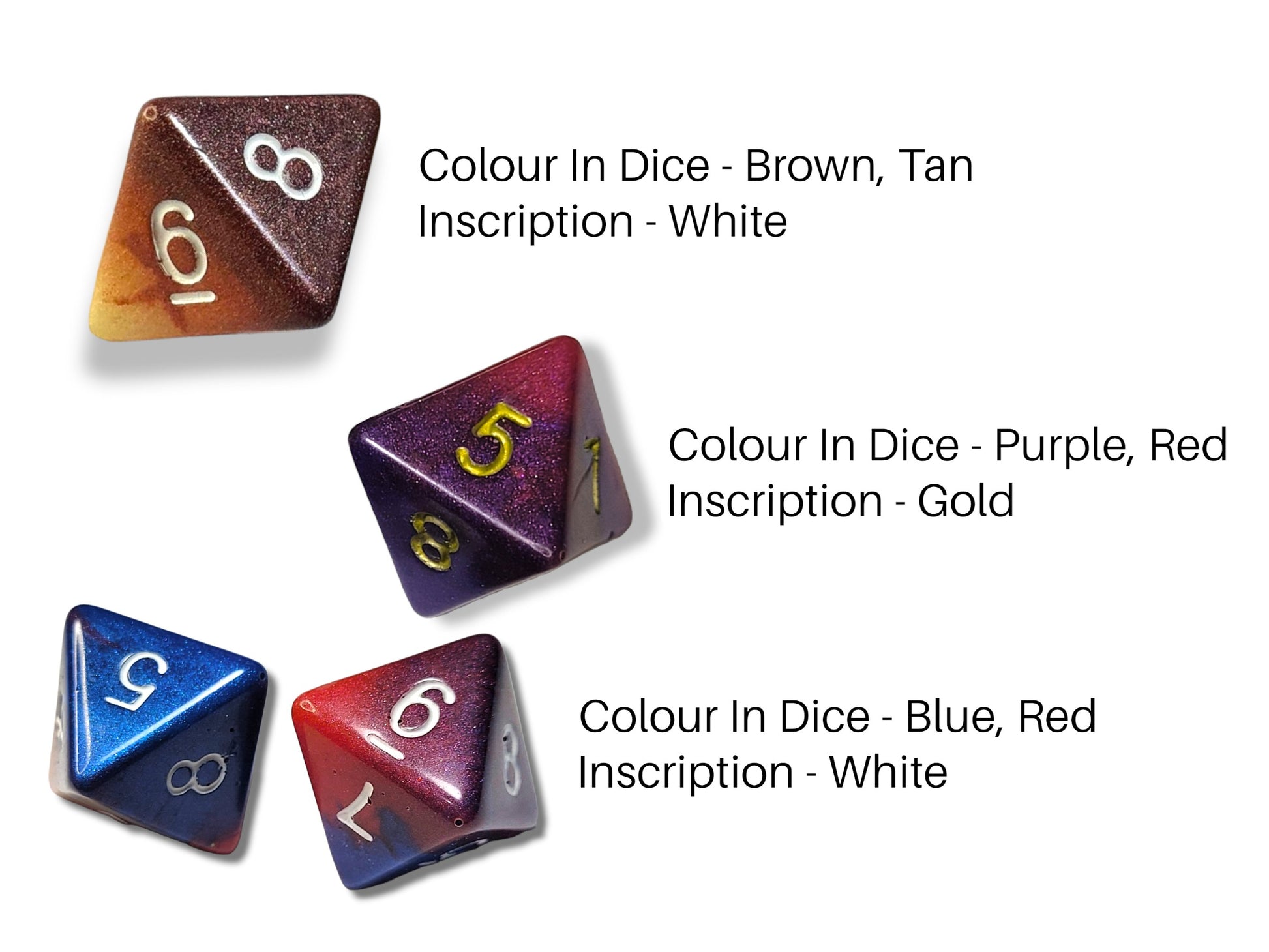 Customisable Single D8 Dice - The Cerulean Wolf