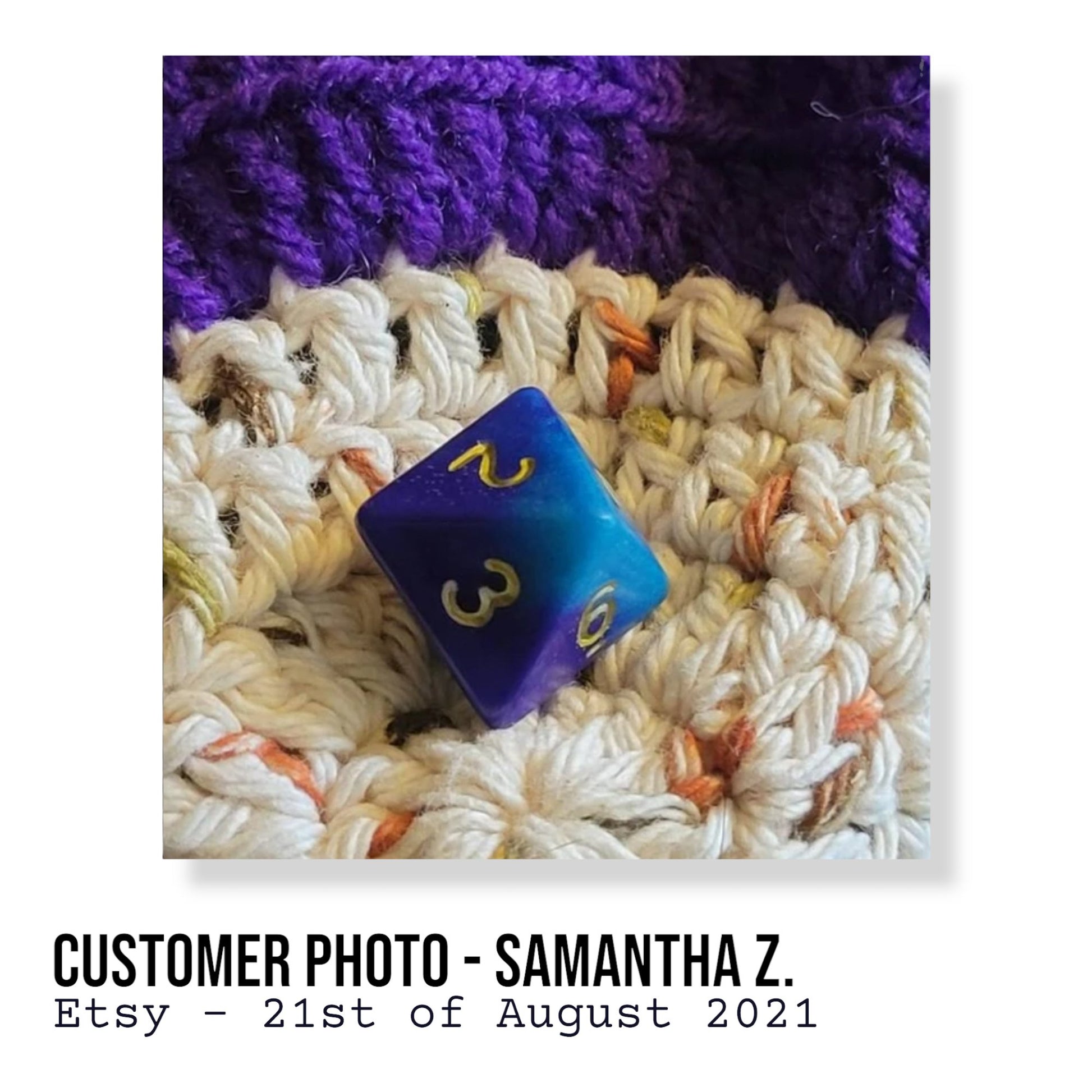 Customisable Single D8 Dice - The Cerulean Wolf