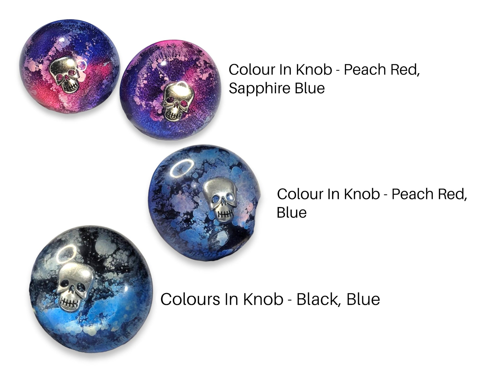Customisable Skull Cabinet Door Handles/Knobs - The Cerulean Wolf