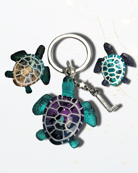 Customisable Turtle Keyring - The Cerulean Wolf