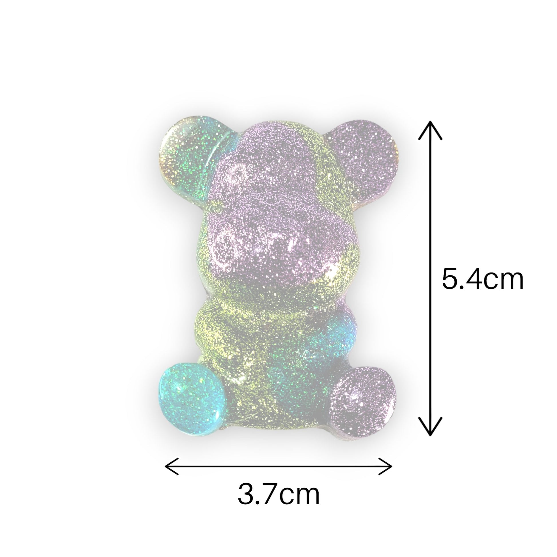 Glitter Teddy Bear Ornament - The Cerulean Wolf