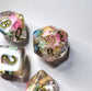 Multicoloured Stars 7 DND Dice - The Cerulean Wolf