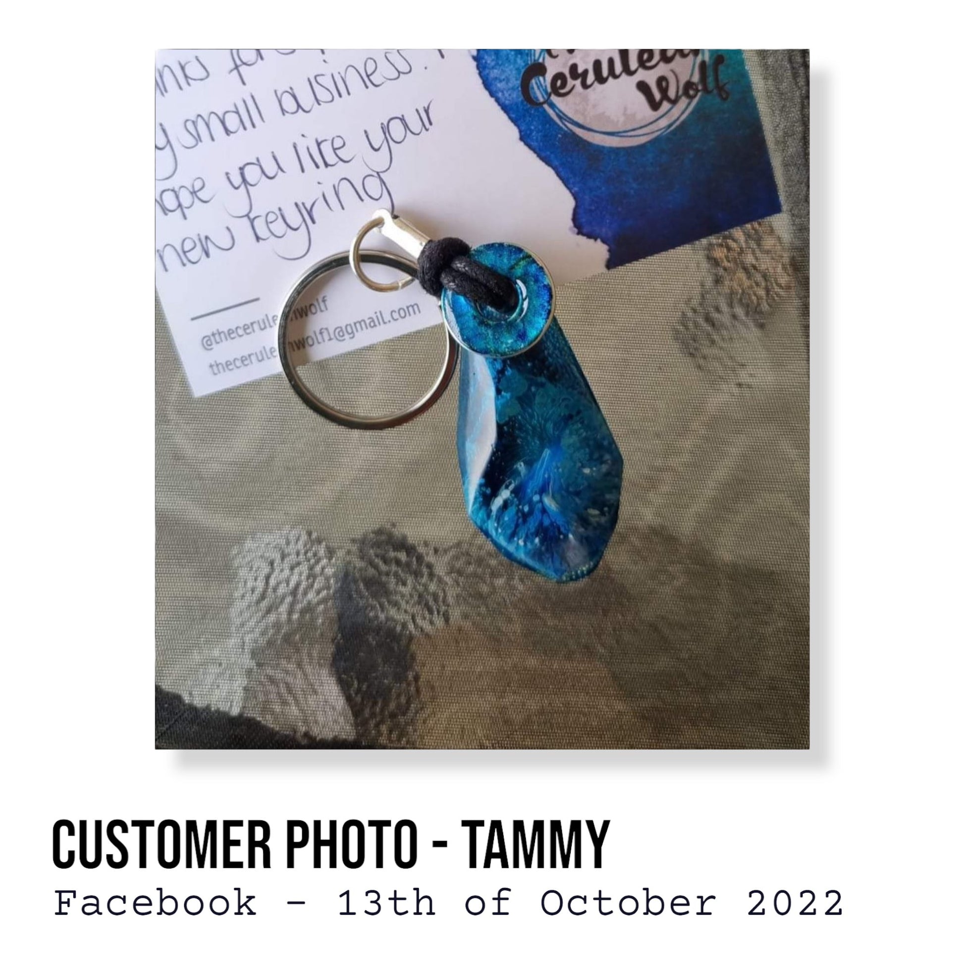 Ocean Blue Keyring - The Cerulean Wolf
