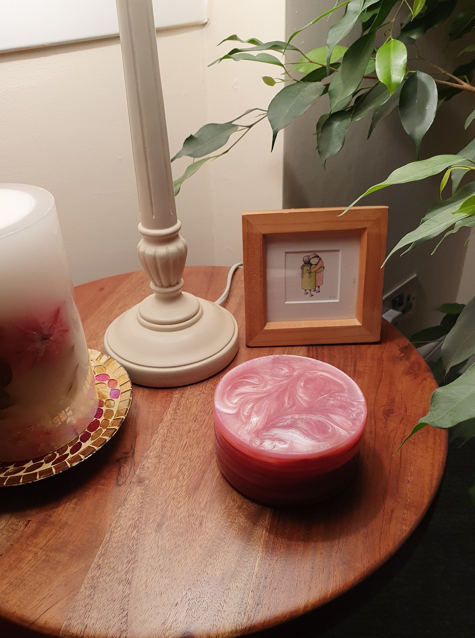 Pink & Pearl Coasters - The Cerulean Wolf