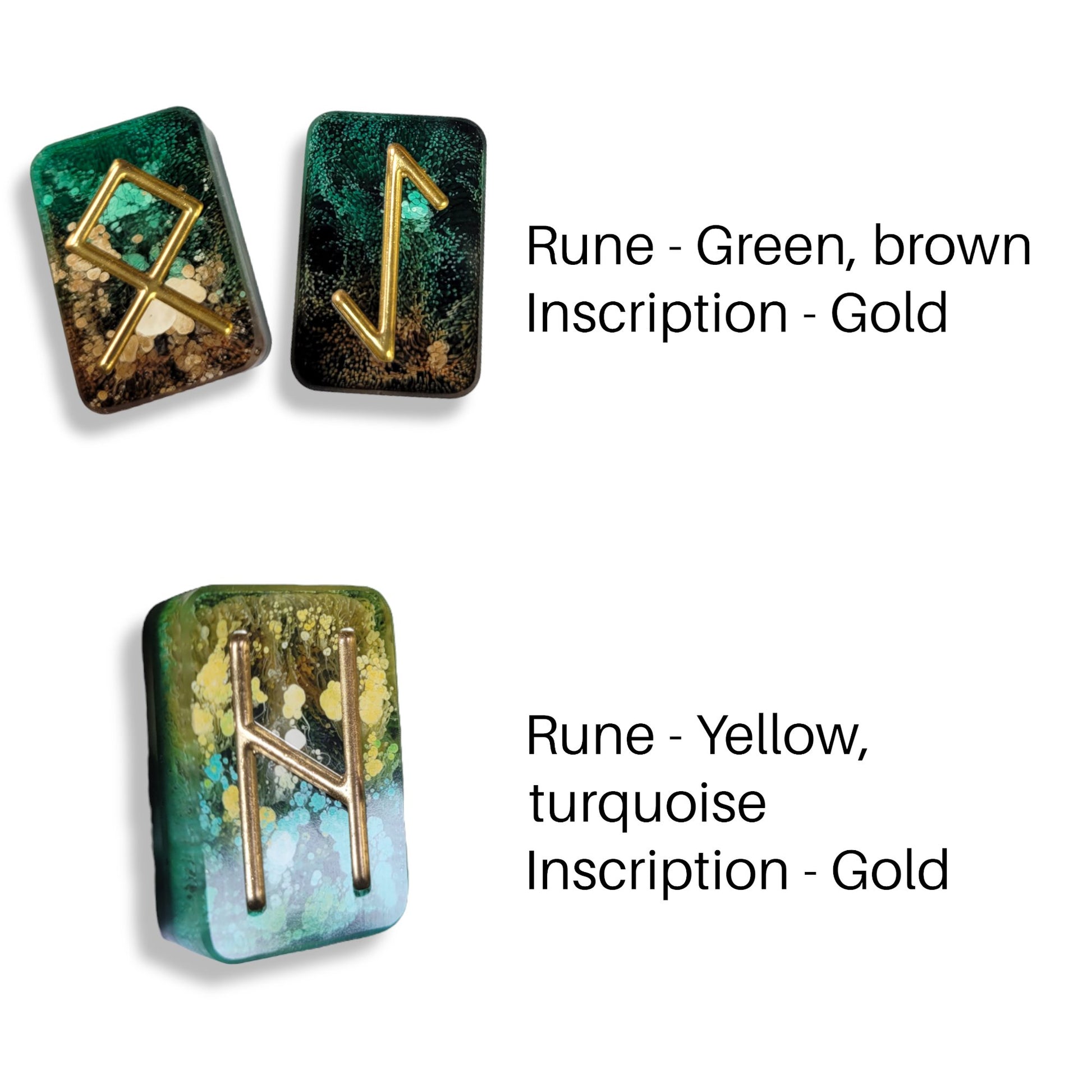 Single Customisable Elder Futhark Rune - The Cerulean Wolf