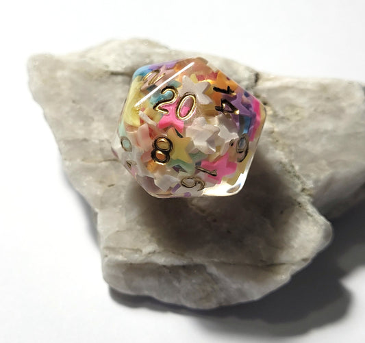 Star D20 Dice - The Cerulean Wolf