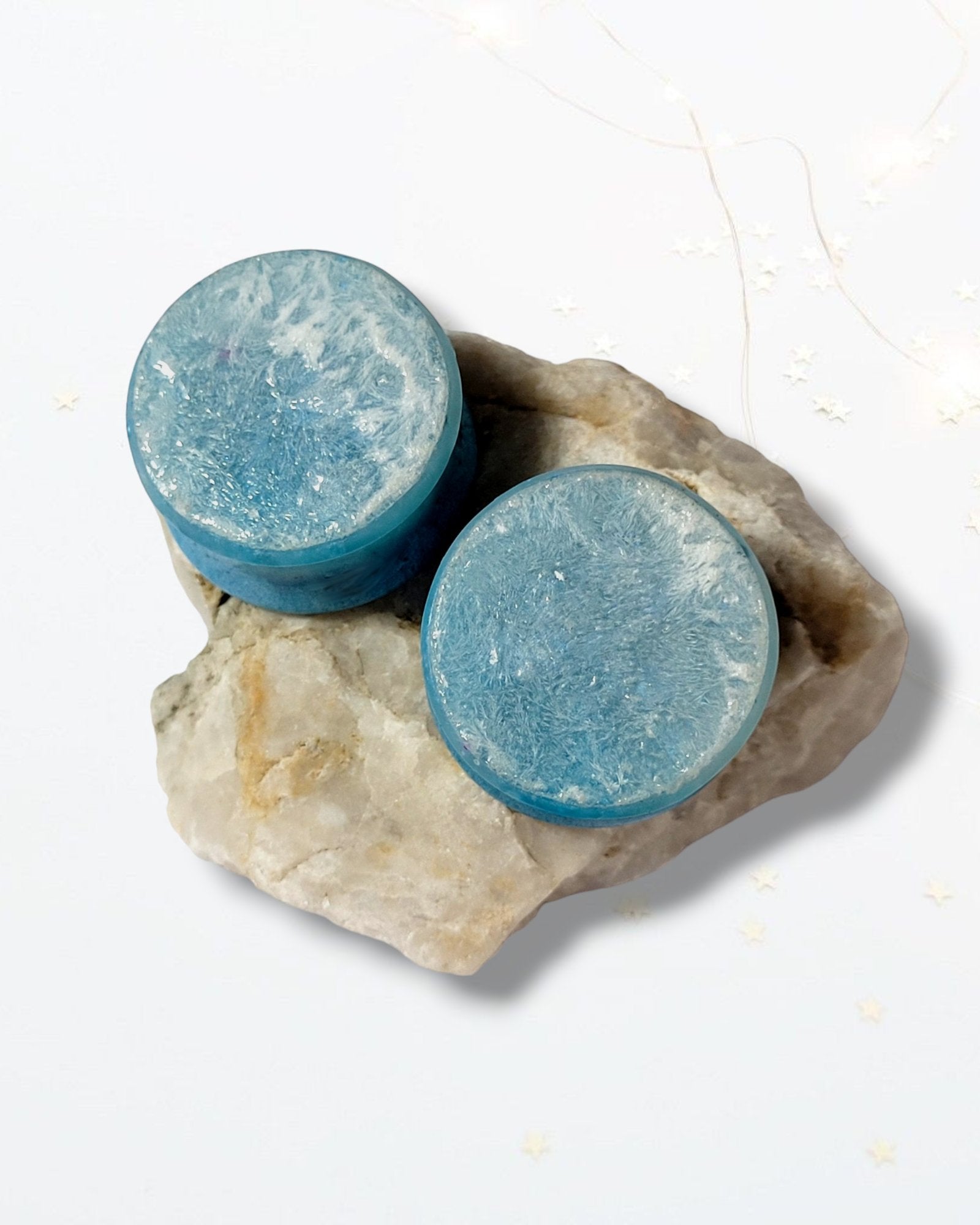 Winter Frost Double Flared Plugs - The Cerulean Wolf